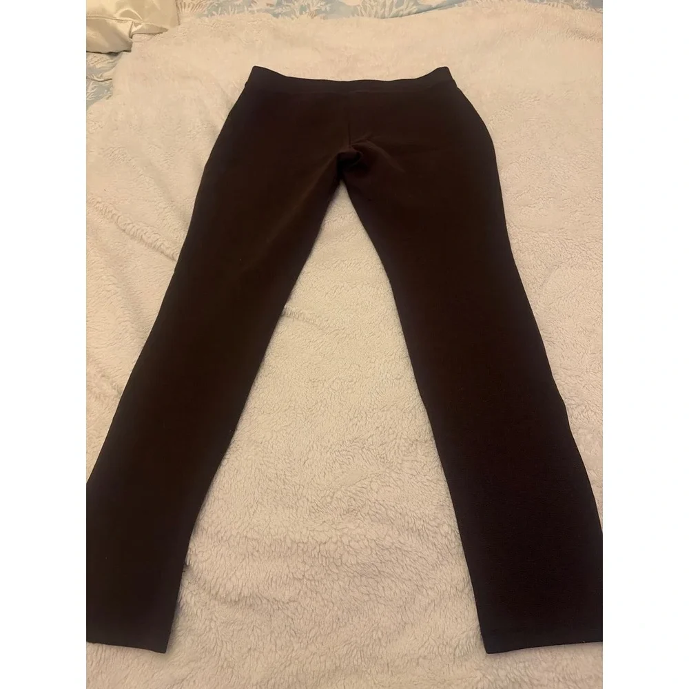 Michael Michael Kors Womens Brown Front Seam Pull On Leggings Size M Gold Logo